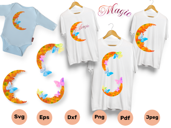 3D Fashion Flowers Butterfly Sublimation Graphics for T-Shirt Designs