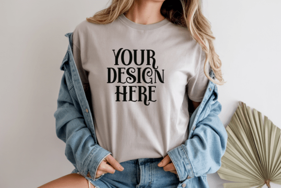 Ash Gildan 5000 Tshirt Mockup: Graphics for Product Mockups