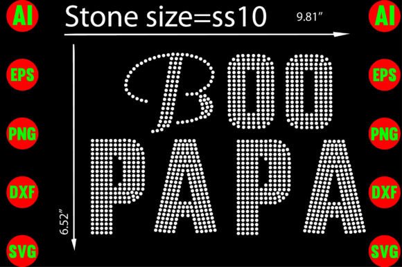 Boo Papa Rhinestone Templates Design