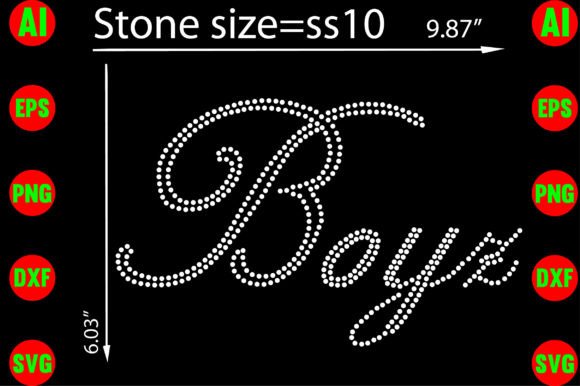 Boyz Rhinestone Templates Design: Graphics for T-Shirt Designs