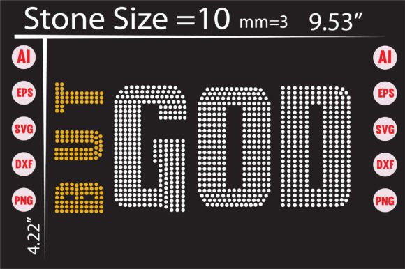 But God Rhinestone Templates Design