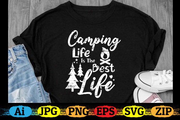 Camping SVG Print Templates for Graphics and T-Shirt Designs