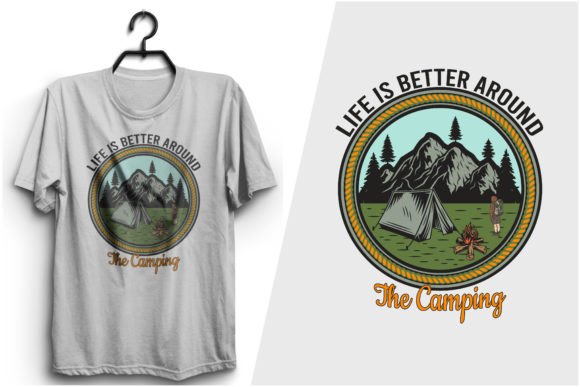 Camping T-shirt Design: Graphics & Social Media Templates