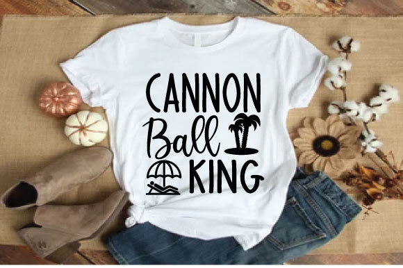 Cannon Ball King Graphics for T-Shirt Designs