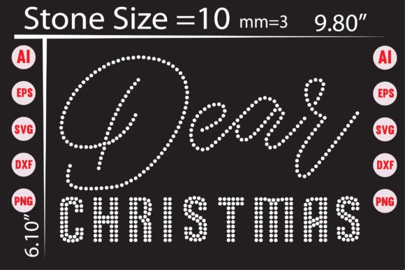 Christmas Rhinestone Templates Design Graphics