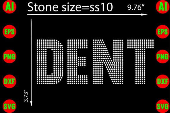 Dent Rhinestone Templates Design Graphics