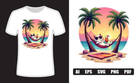 Epic Sunset Wave: Surf Graphics for T-Shirt Brands