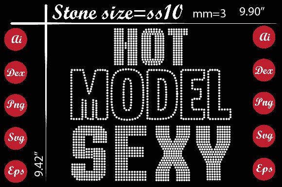 Hot Model Sexy Rhinestone Templates