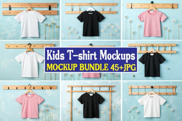 Kids T-shirt Mockups Bundle 08: Graphics for Product Mockups