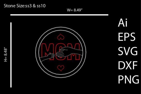 Mom Rhinestone Templates