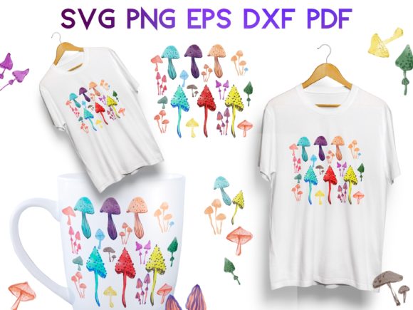 Mushrooms Sublimation Clipart SVG Review