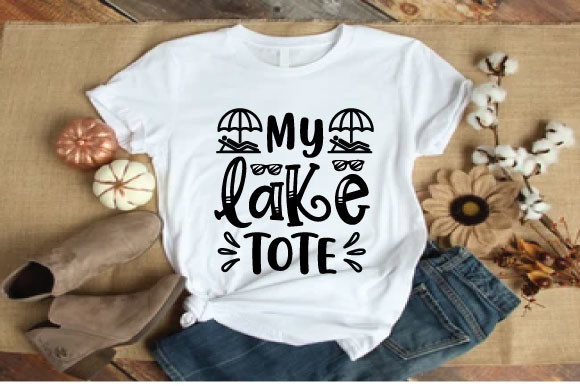My Lake Tote Graphics for T-Shirt Design