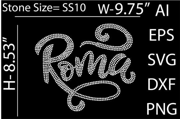 Printable Roma Rhinestone Templates De Graphics