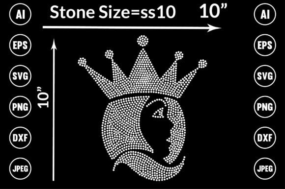 Queen Rhinestone Templates Graphics