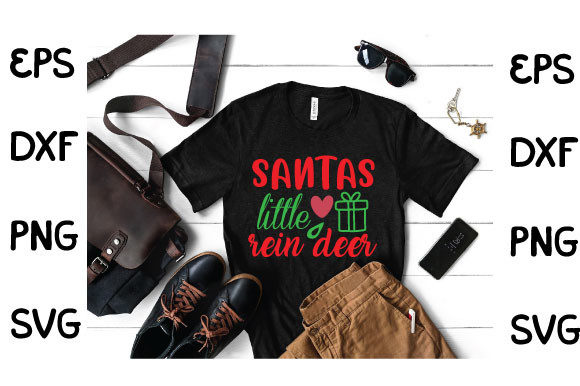 Santas Little Rein Deer: T-Shirt Graphics for Festive Branding
