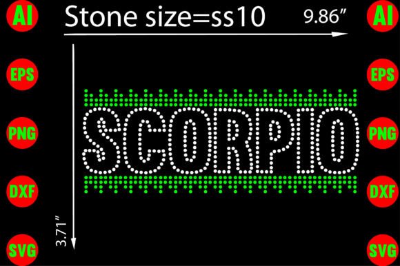 SCORPIO Rhinestone Templates Graphics