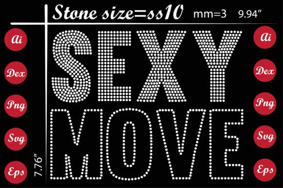 Sexy Move Rhinestone Templates Design
